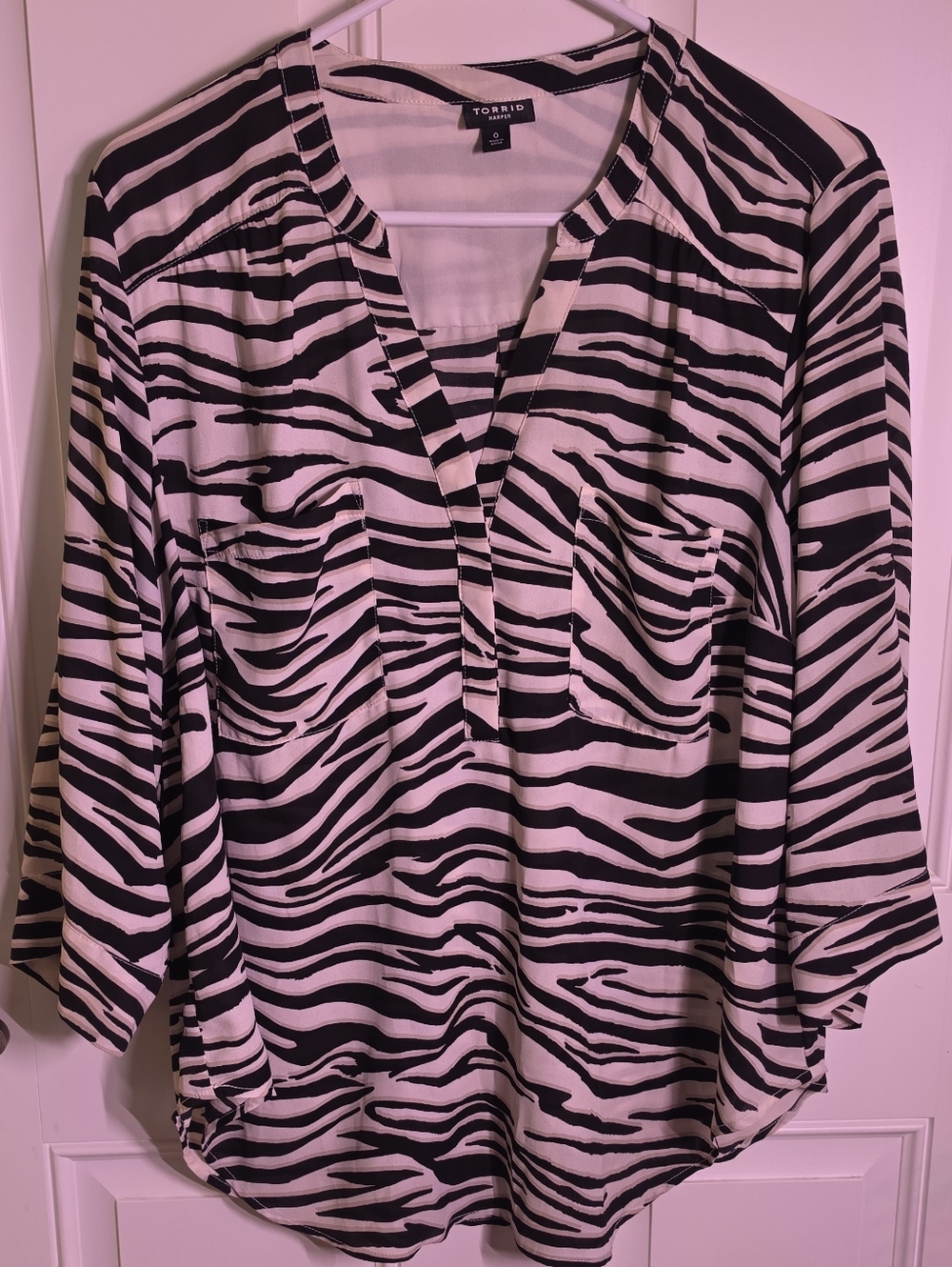 torrid Black and White Zebra-Print Tunic